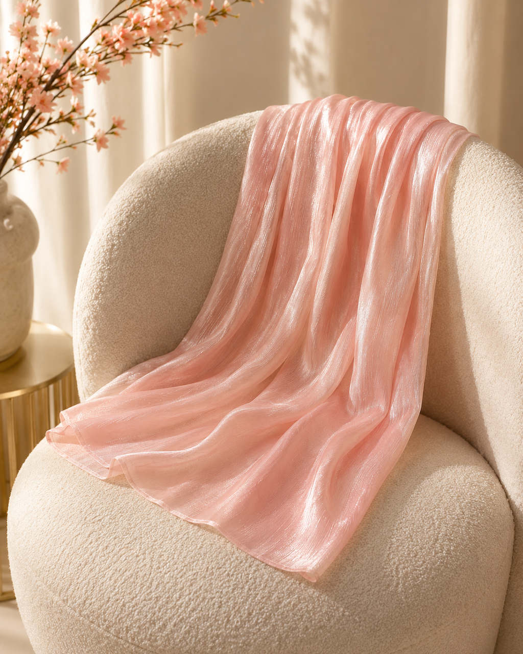 Luxe Silk Scarf - Pink