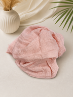 Crimps Hijab – Peach Pink | Lightweight Textured Scarf