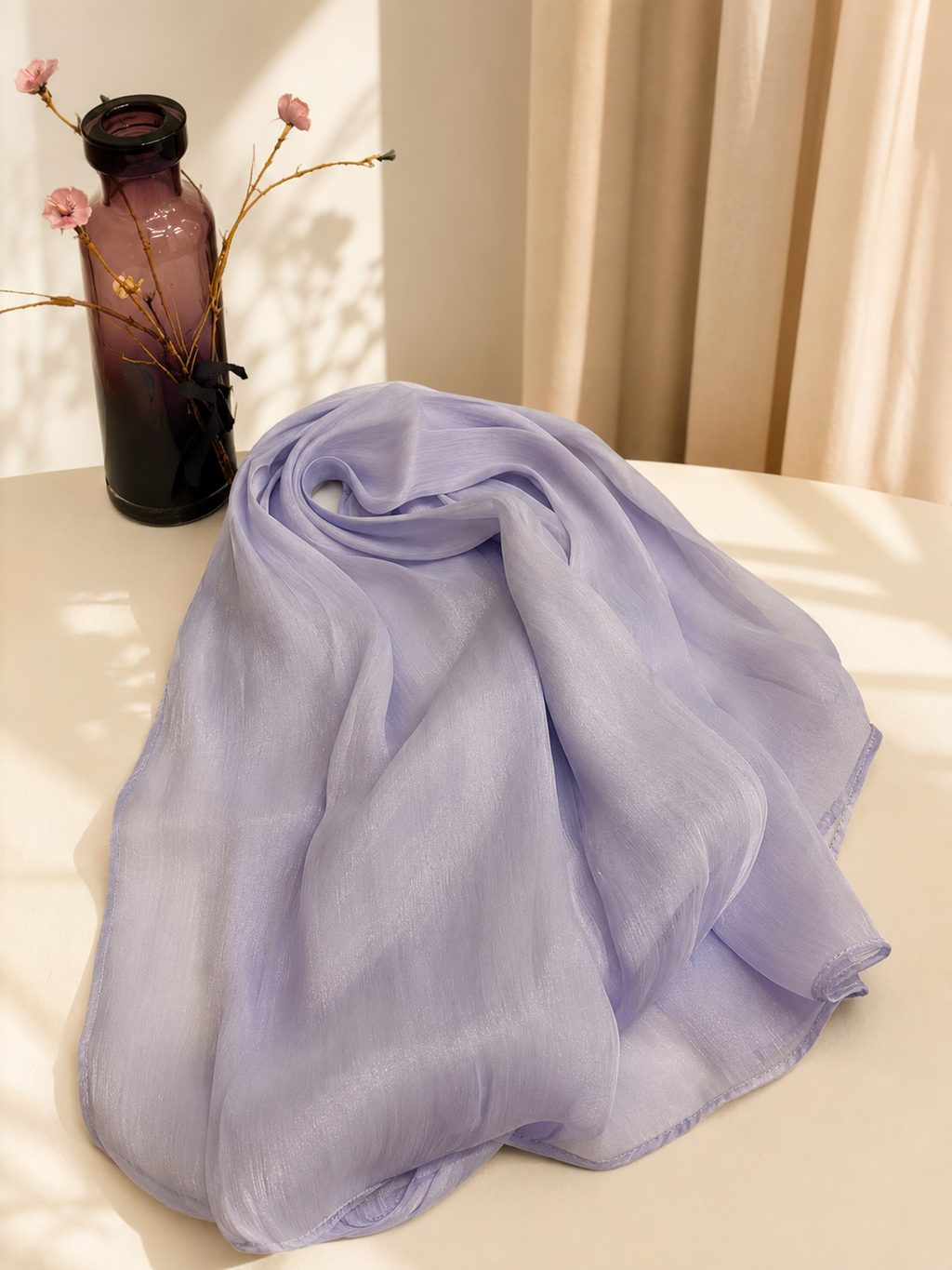 Luxe Silk Scarf - Lavender Mist
