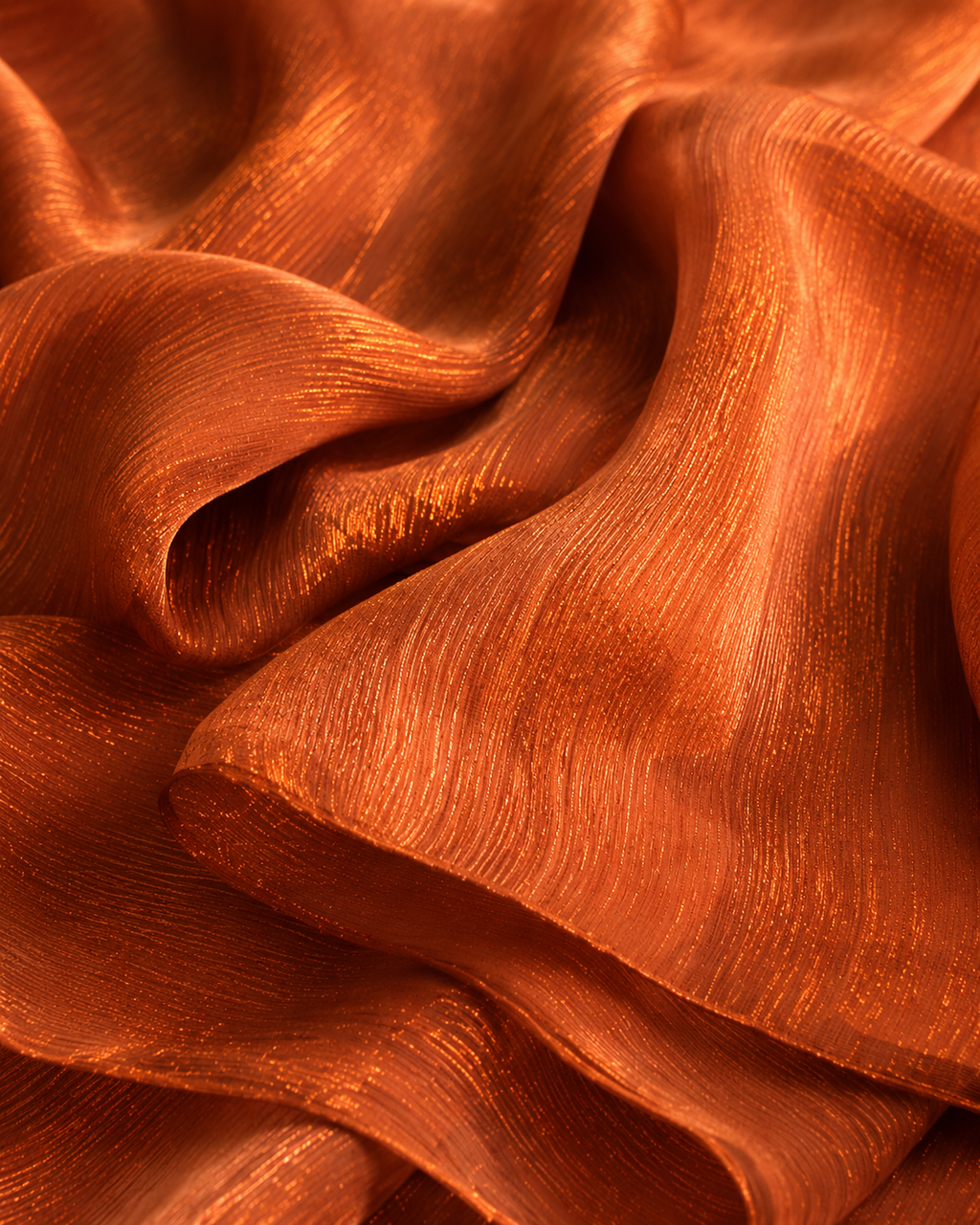 Luxe Silk Scarf - Burnt Copper