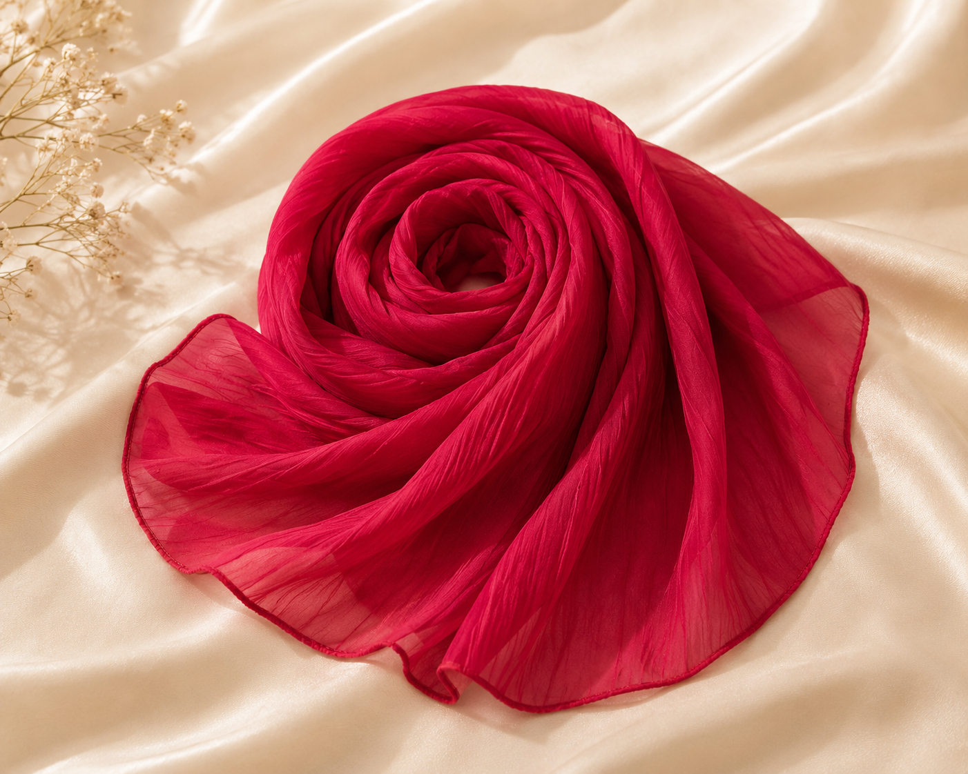 Luxe Silk Scarf - Shocking Pink