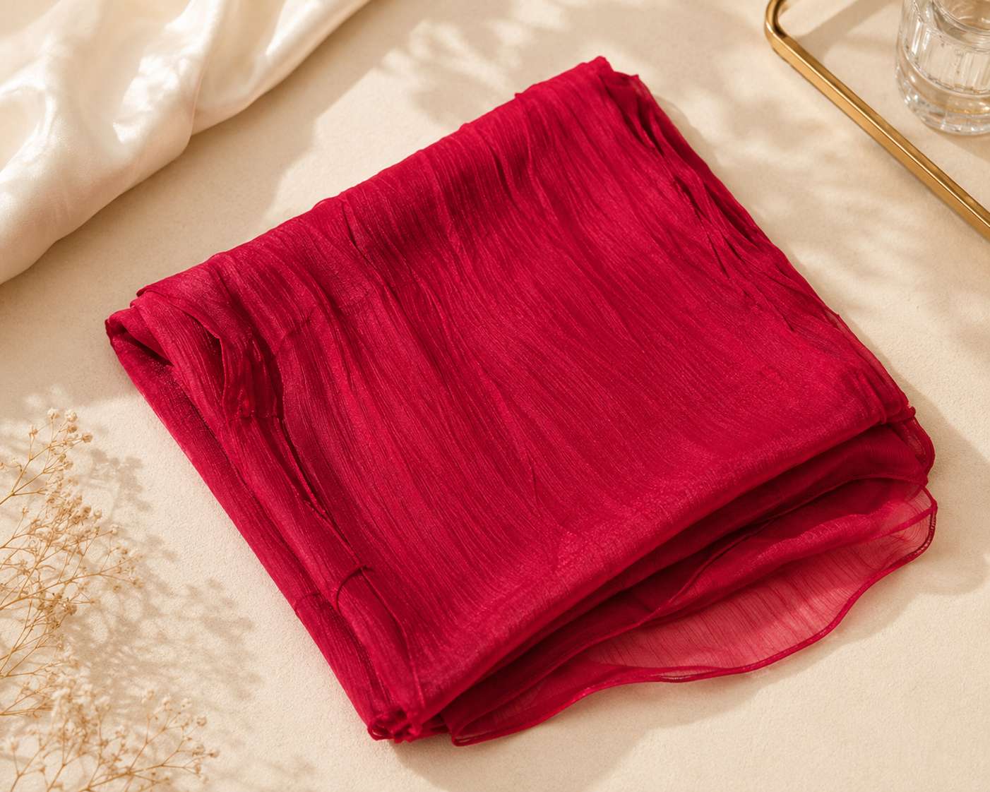 Luxe Silk Scarf - Shocking Pink