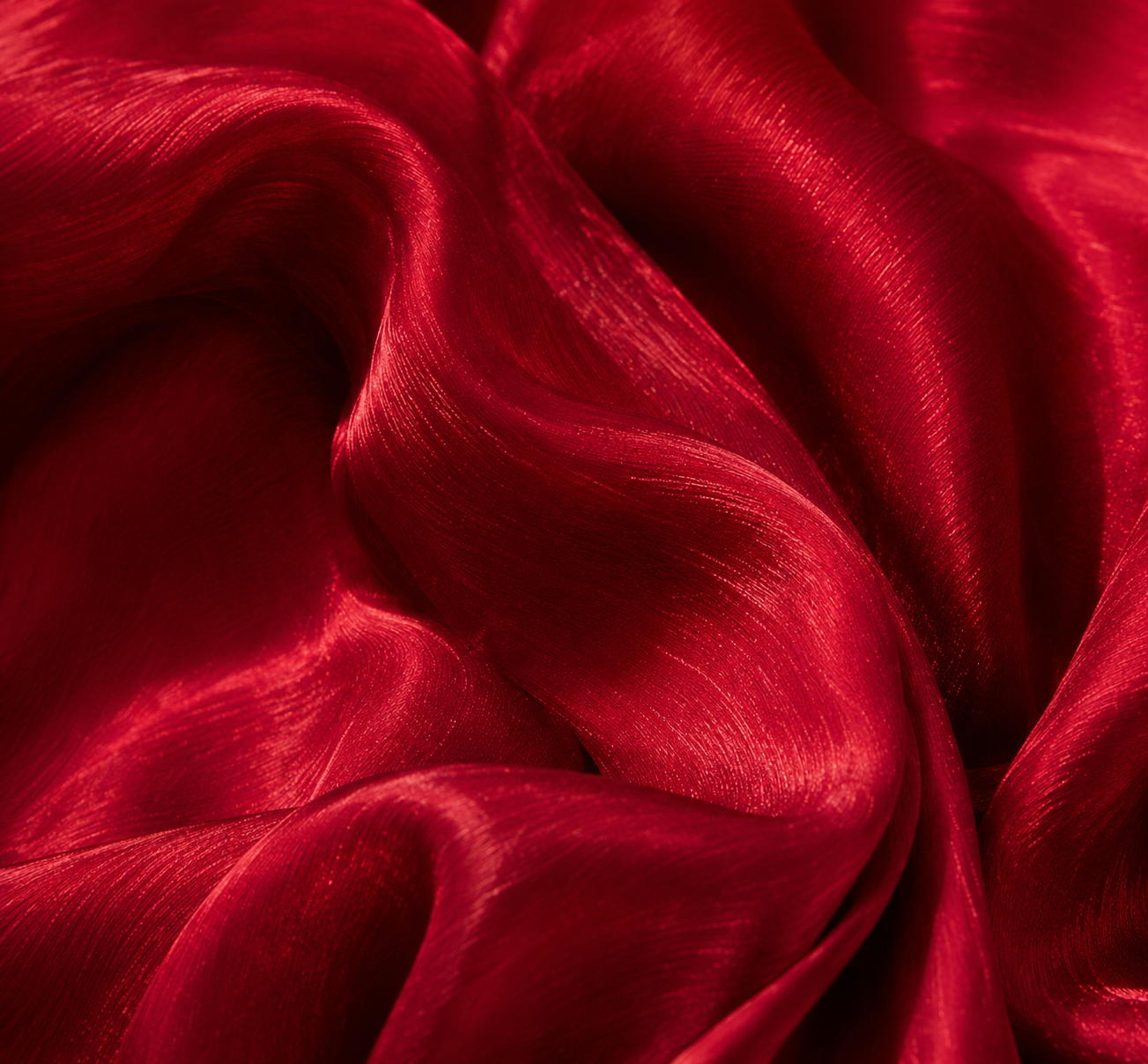Luxe Silk Scarf - Deep Ruby Red