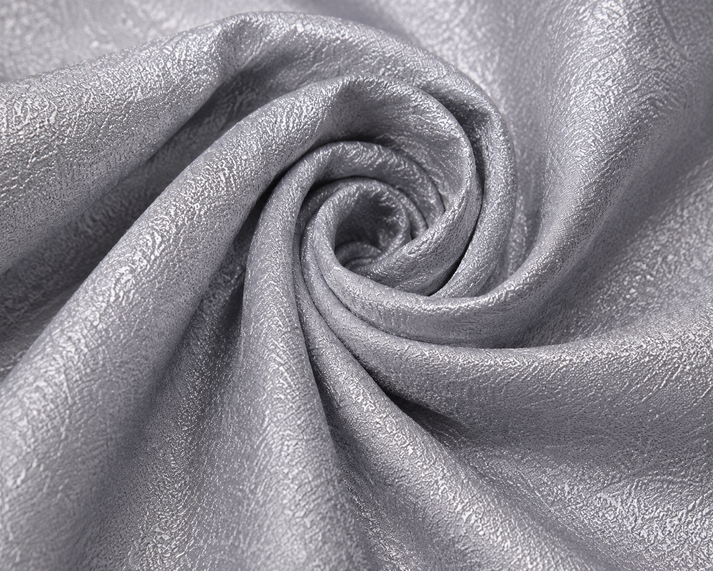 Shimmer Crinkle Silk Scarf – Silver Grey