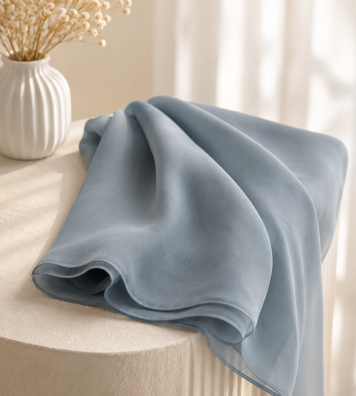 Chiffon Scarf - Dusty Blue