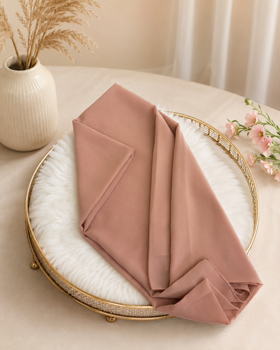 Chiffon Scarf - Peach Pink