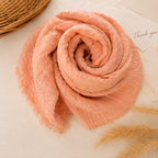 Crimps Hijab – Dark Peach | Lightweight Textured Scarf