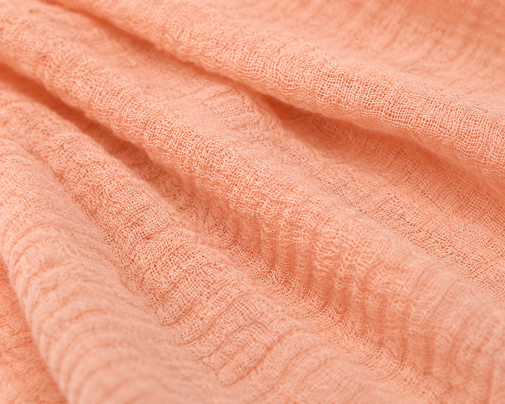 Crimps Hijab – Dark Peach | Lightweight Textured Scarf
