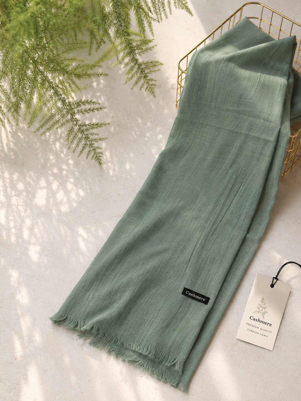 Turkish Lawn Hijab - Mint Green | Soft Lightweight Scarf