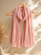 Luxe Silk Scarf - Peach Pink