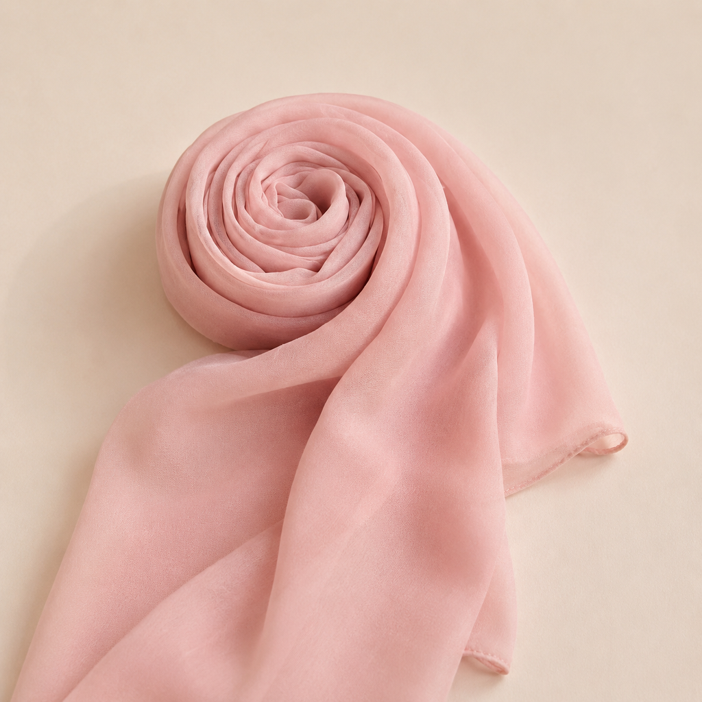 Chiffon Scarf - Tea Pink