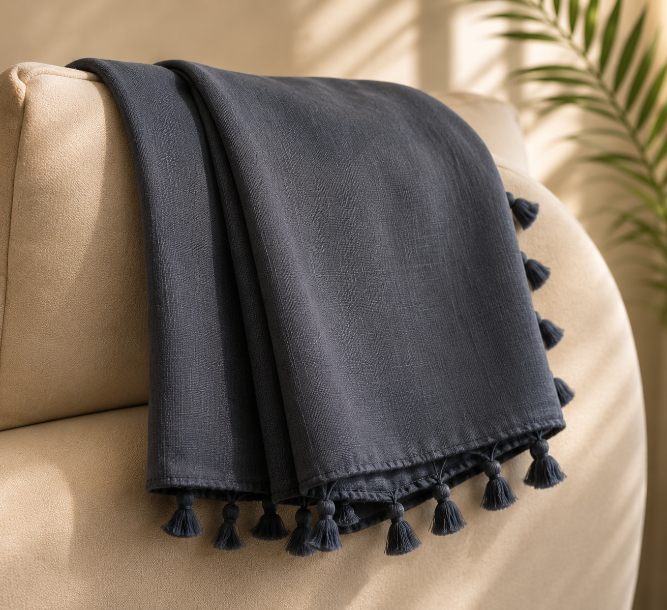Butter Lawn Hijab – Steel Blue Gray | Soft & Lightweight