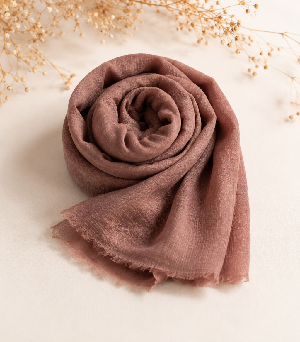 Butter Lawn Hijab – Tea Pink | Soft & Lightweight