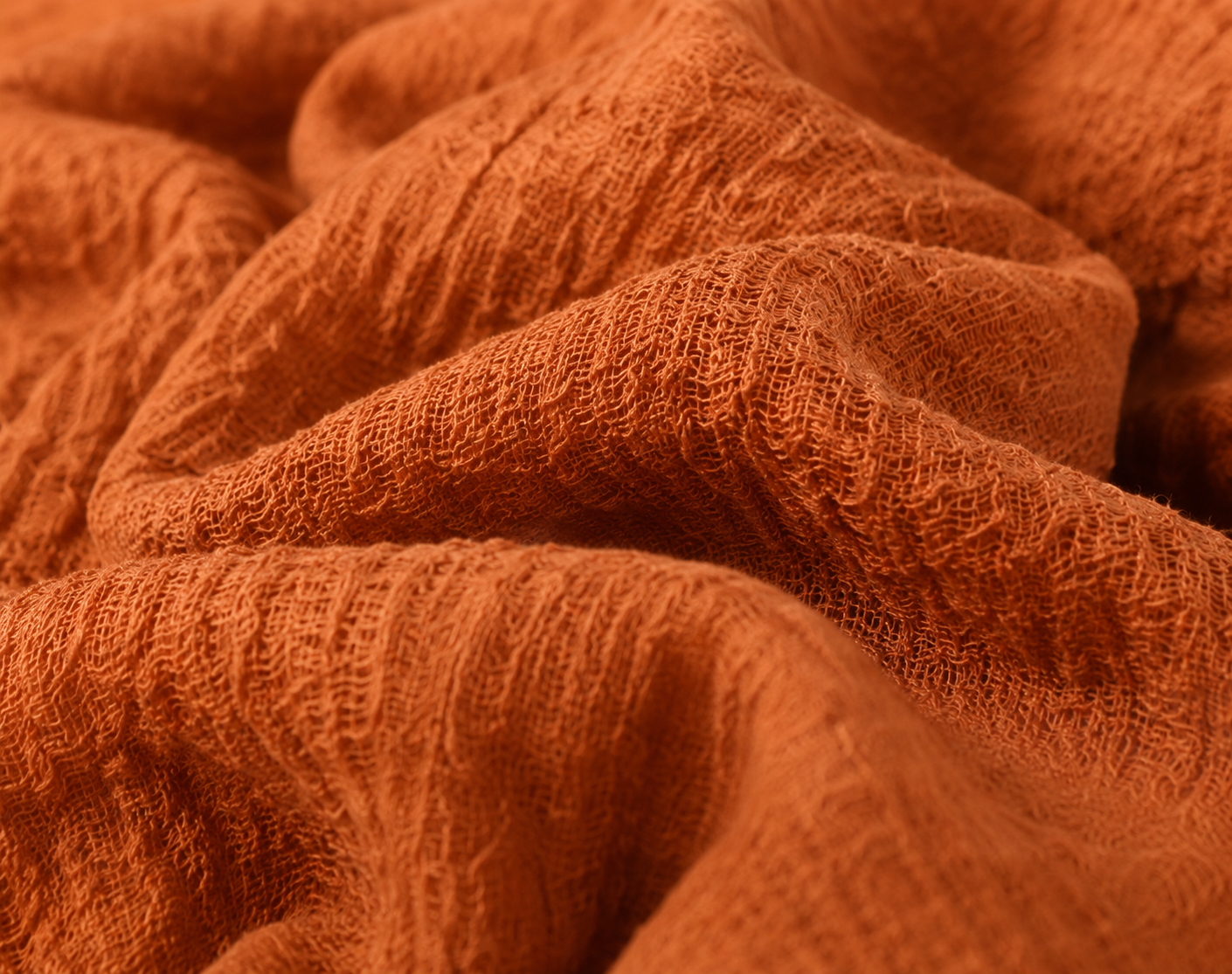 Crimps Hijab – Light Rust Orange | Lightweight Textured Scarf