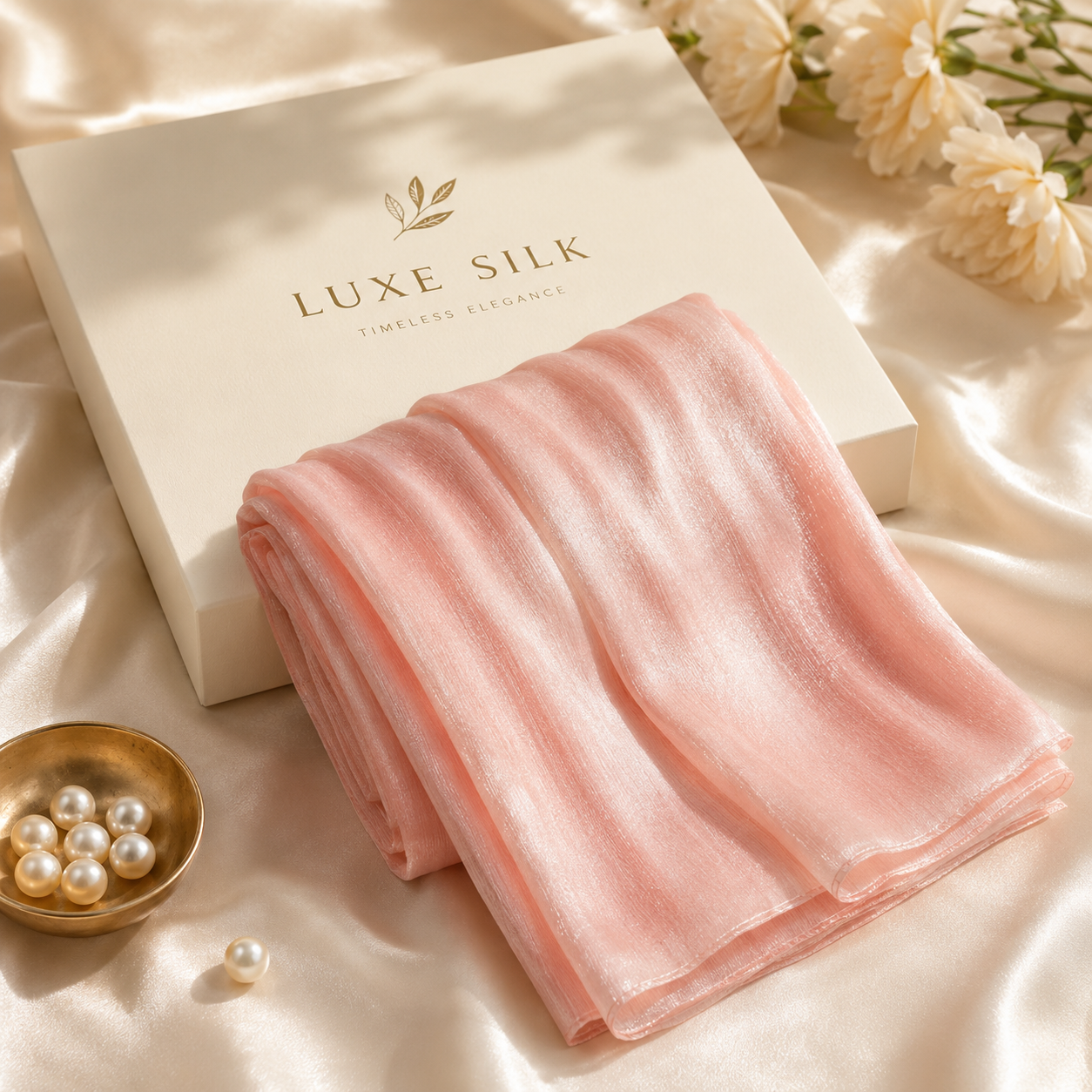 Luxe Silk Scarf - Pink