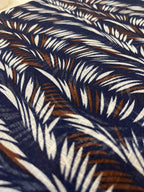 Turkish Textured Printed Lawn - Tropical Leaf Print