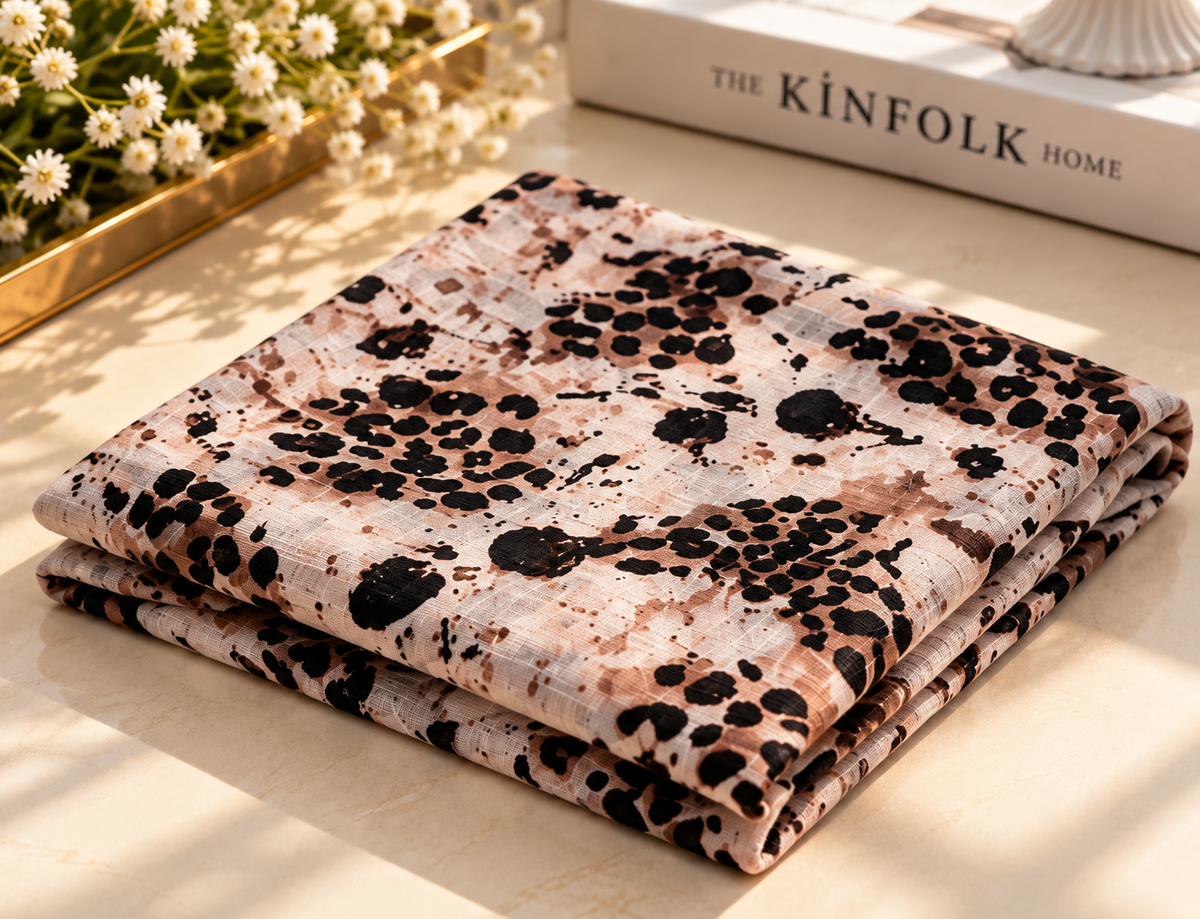 Turkish Textured Printed Lawn – Leopard Print