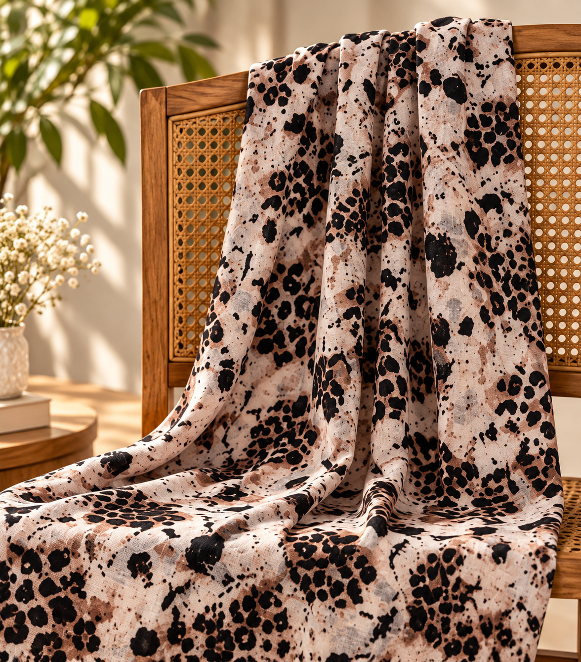 Turkish Textured Printed Lawn – Leopard Print