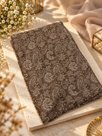 Turkish Textured Printed Lawn - Paisley Print
