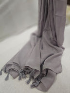 Grey Butter Lawn hijab, soft lightweight scarf – Ciyaab