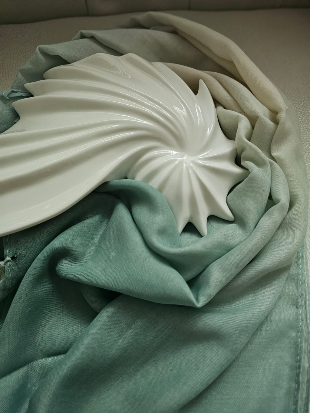 Arabic Lawn Scarf — Sage Ombre