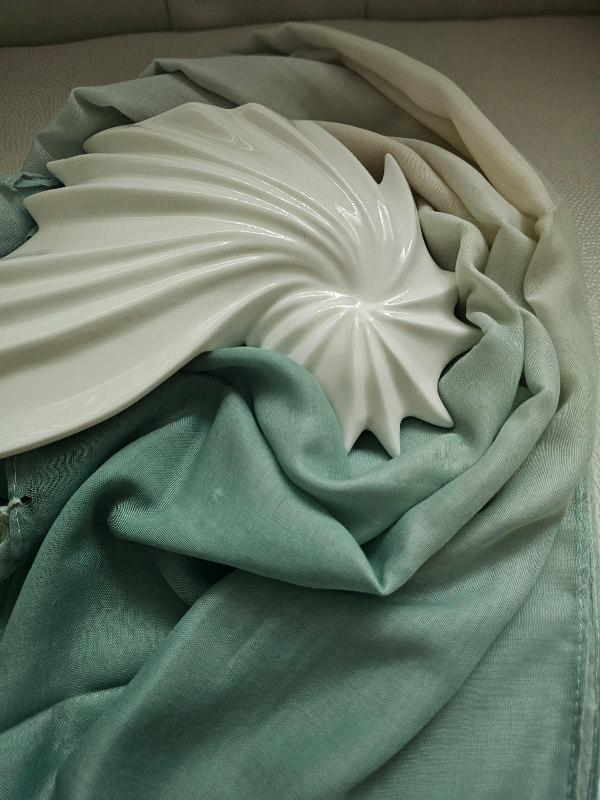 Arabic Lawn Scarf — Sage Ombre