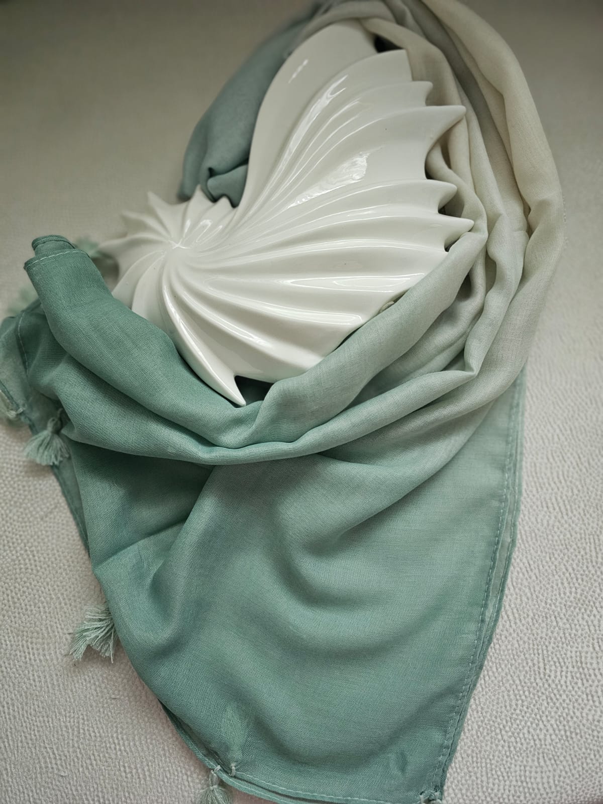 Arabic Lawn Scarf — Sage Ombre