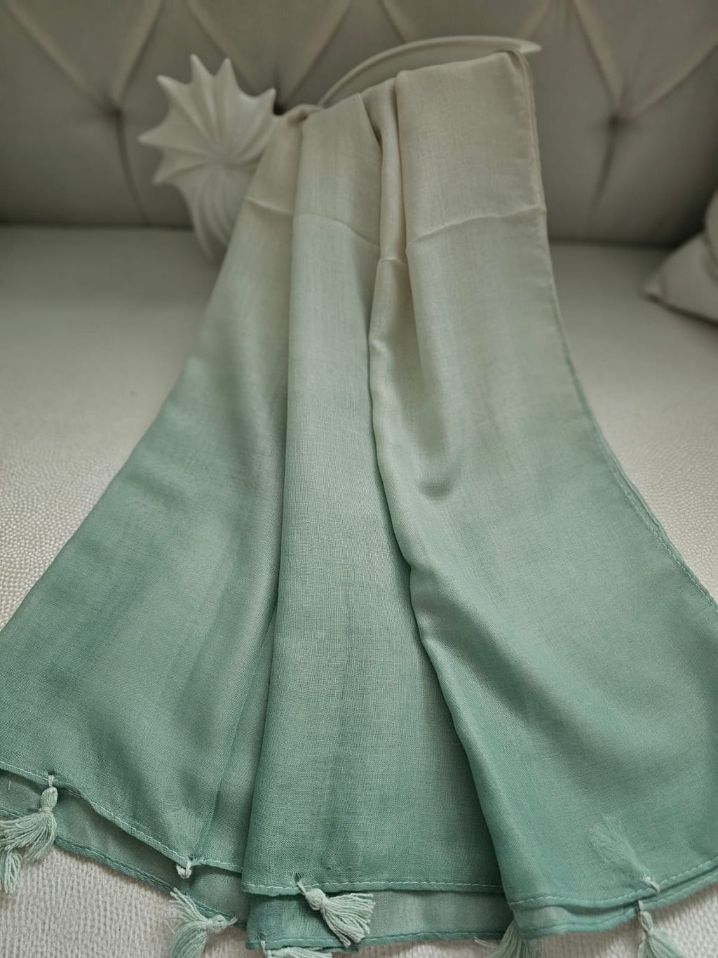 Arabic Lawn Scarf — Sage Ombre