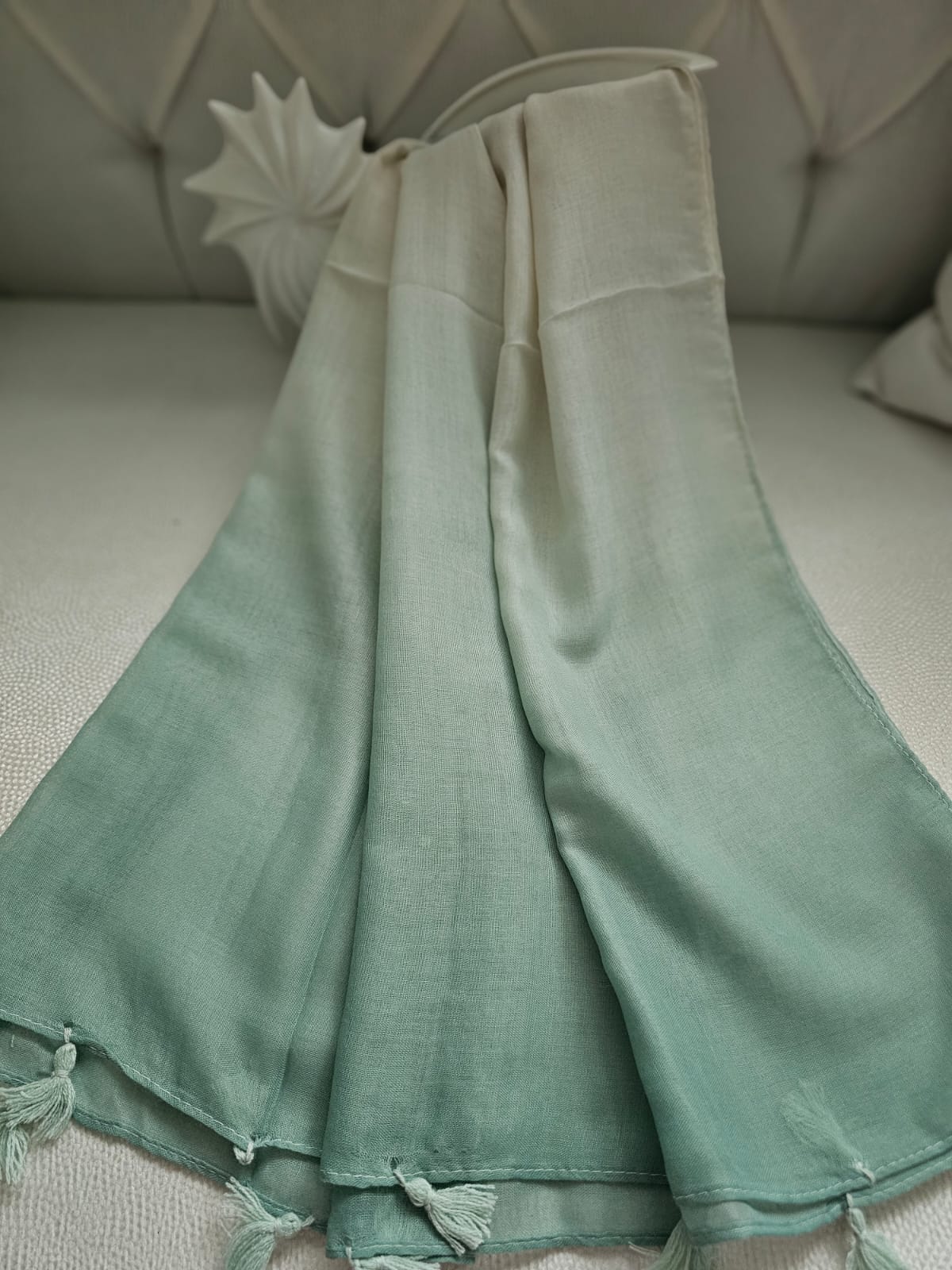 Arabic Lawn Scarf — Sage Ombre