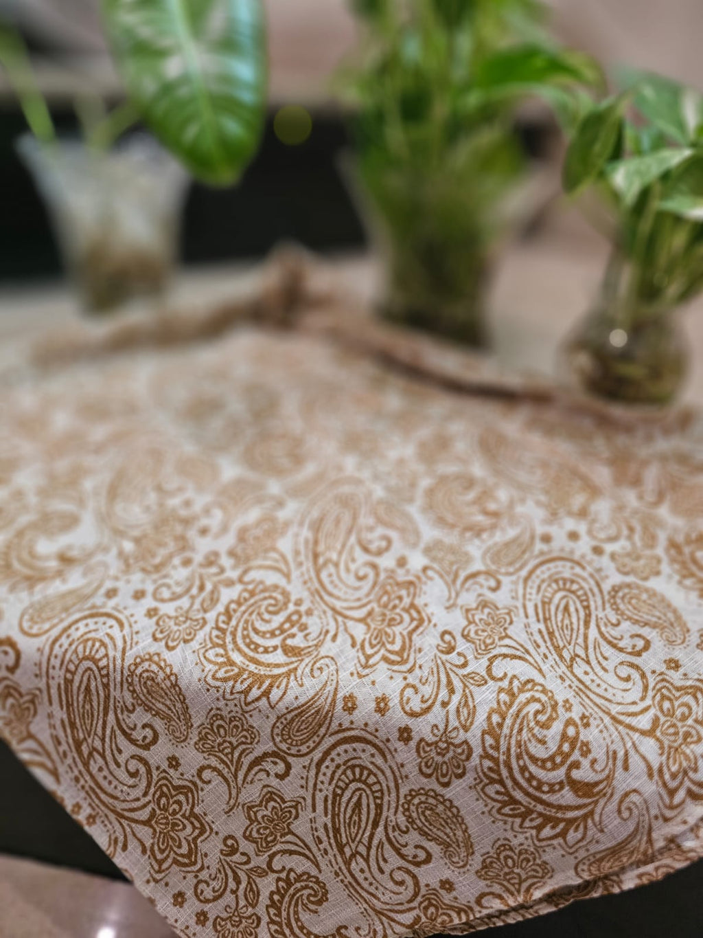 Turkish Textured Printed Lawn - Paisley Print