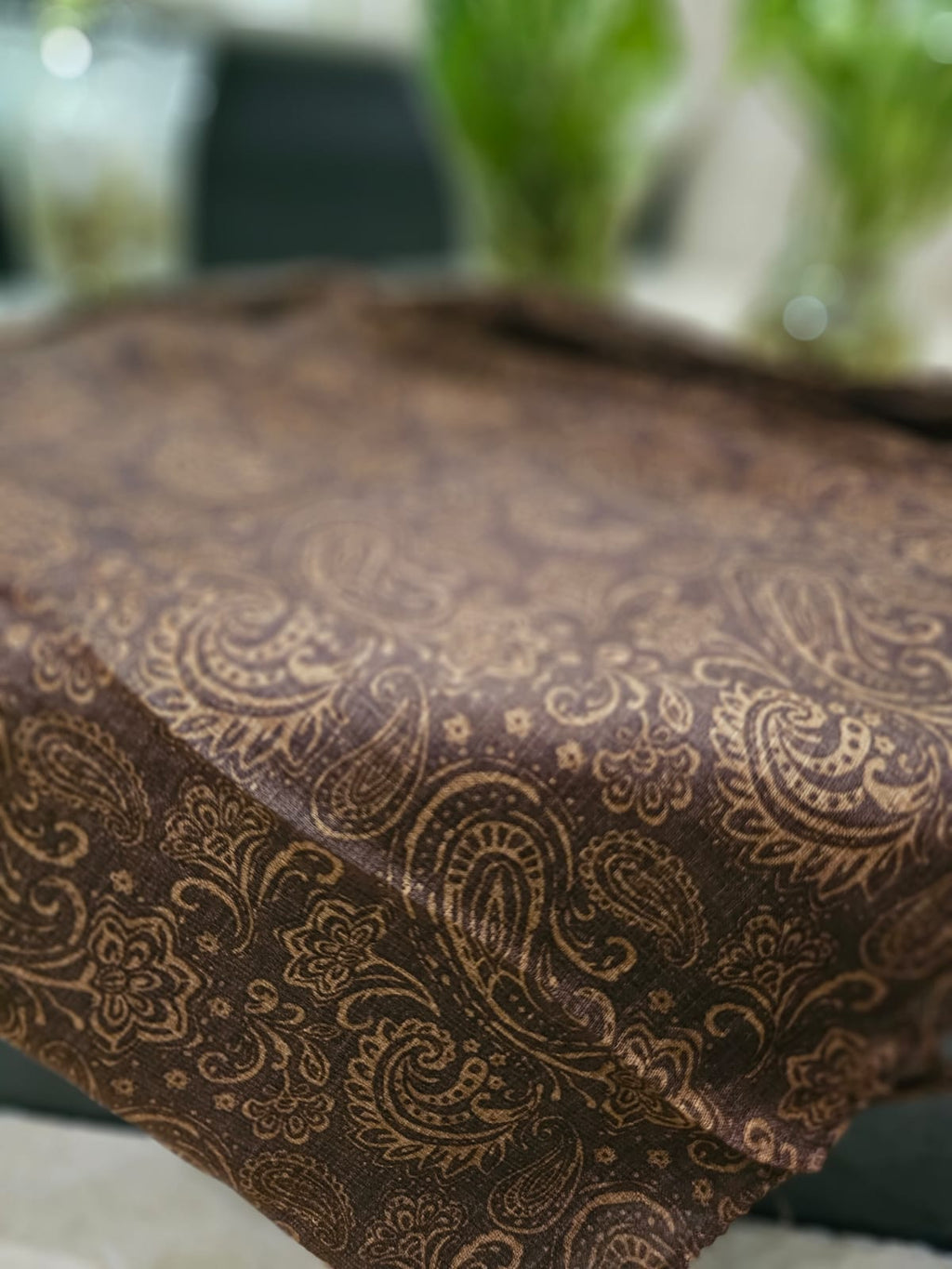 Turkish Textured Printed Lawn - Paisley Print