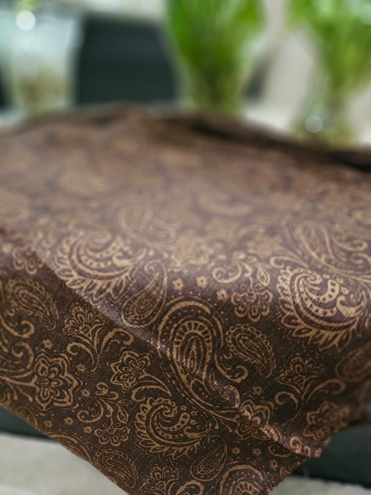 Turkish Textured Printed Lawn - Paisley Print