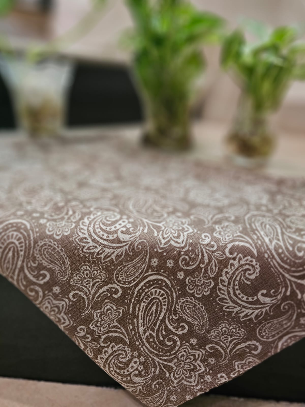 Turkish Textured Printed Lawn - Paisley Print