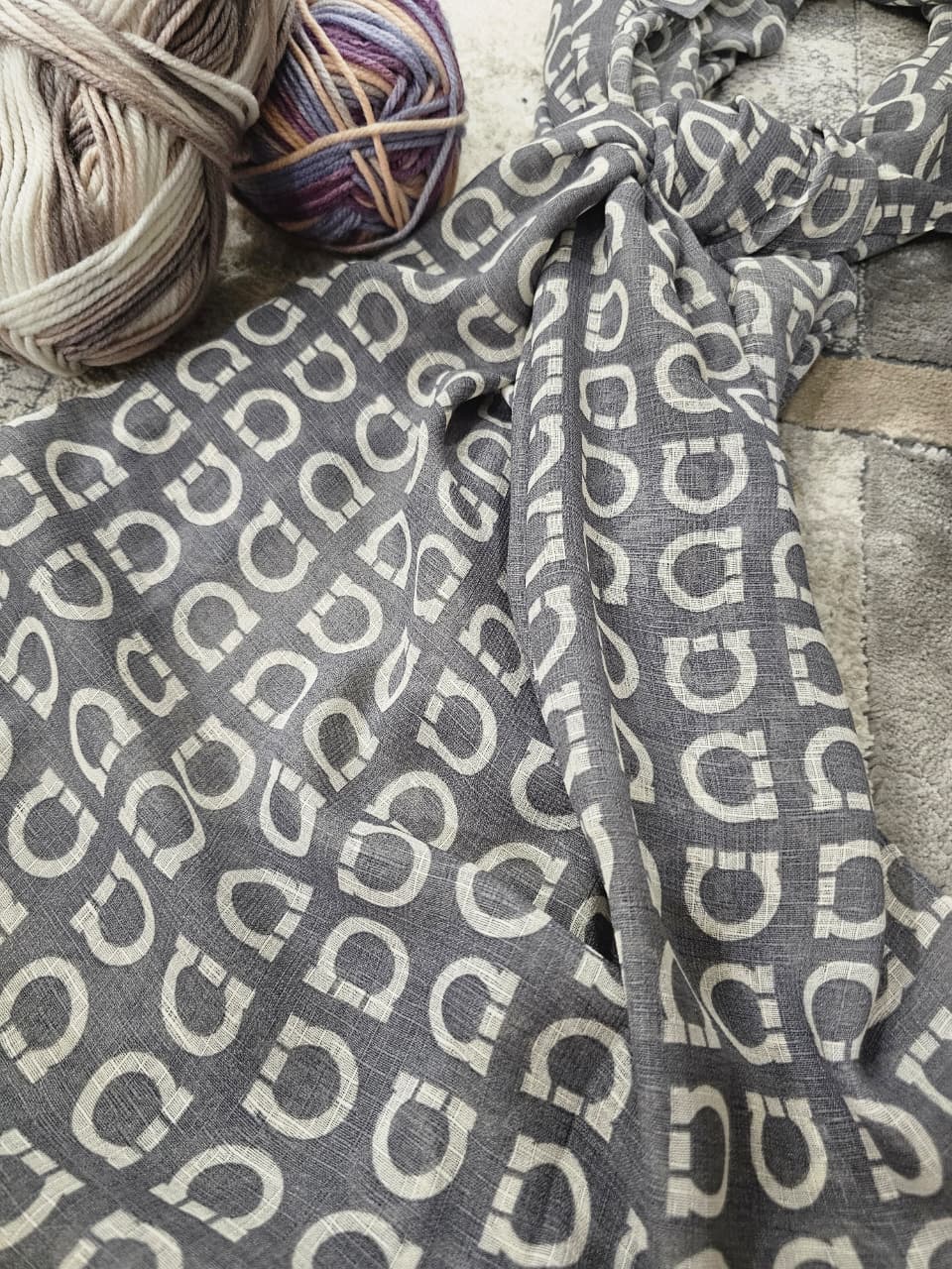 Turkish Textured Printed Lawn - Abstract Geometric Print