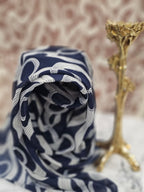 Turkish Textured Printed Lawn - Abstract Swirl Print CIYAAB