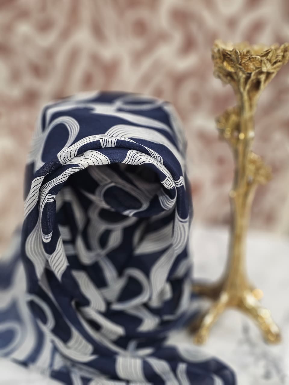 Turkish Textured Printed Lawn - Abstract Swirl Print