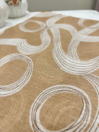 Turkish Textured Printed Lawn - Abstract Swirl Print