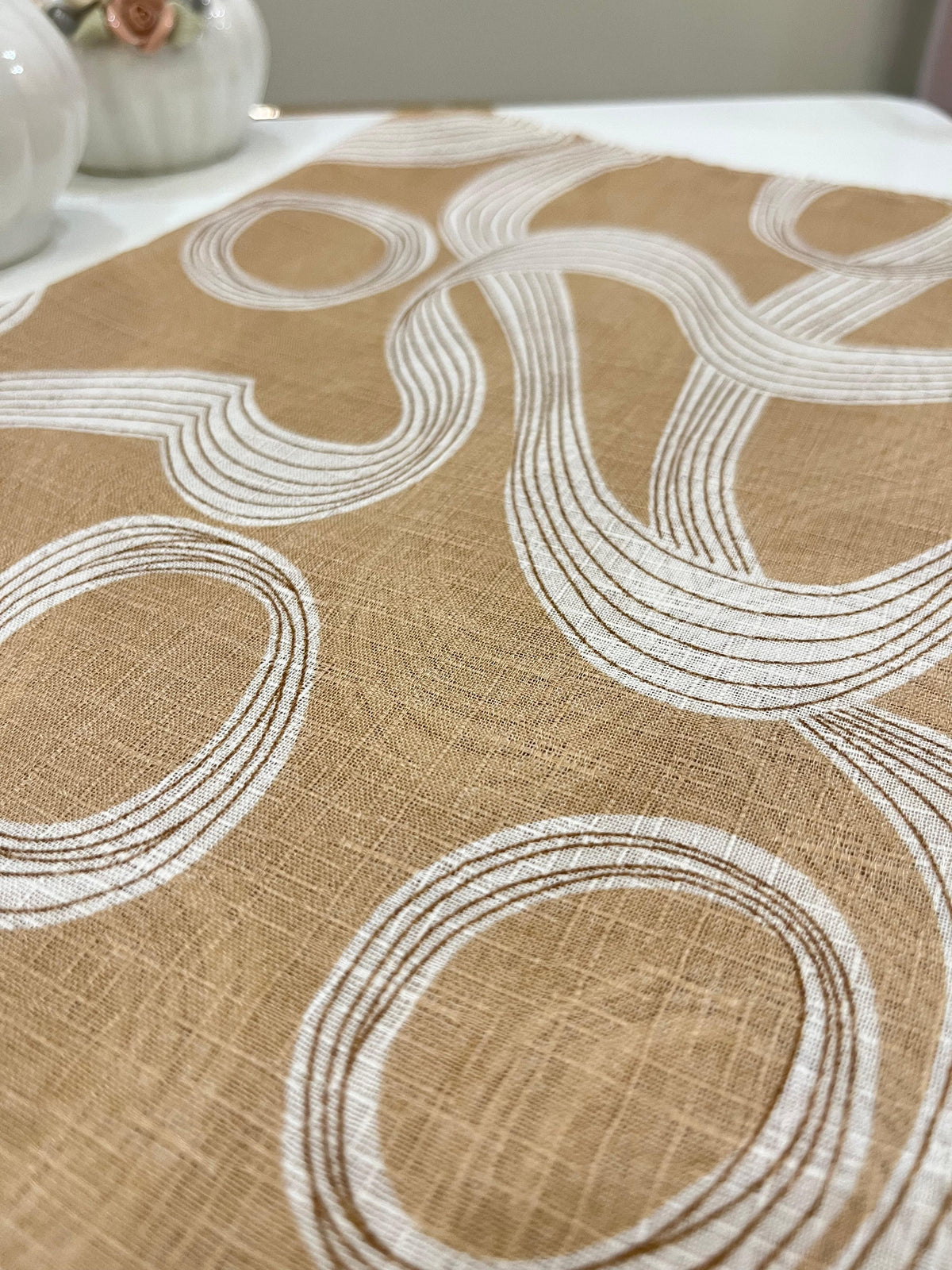 Turkish Textured Printed Lawn - Abstract Swirl Print