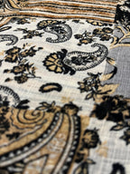 Turkish Textured Printed Lawn - Patchwork Floral-Paisley Print