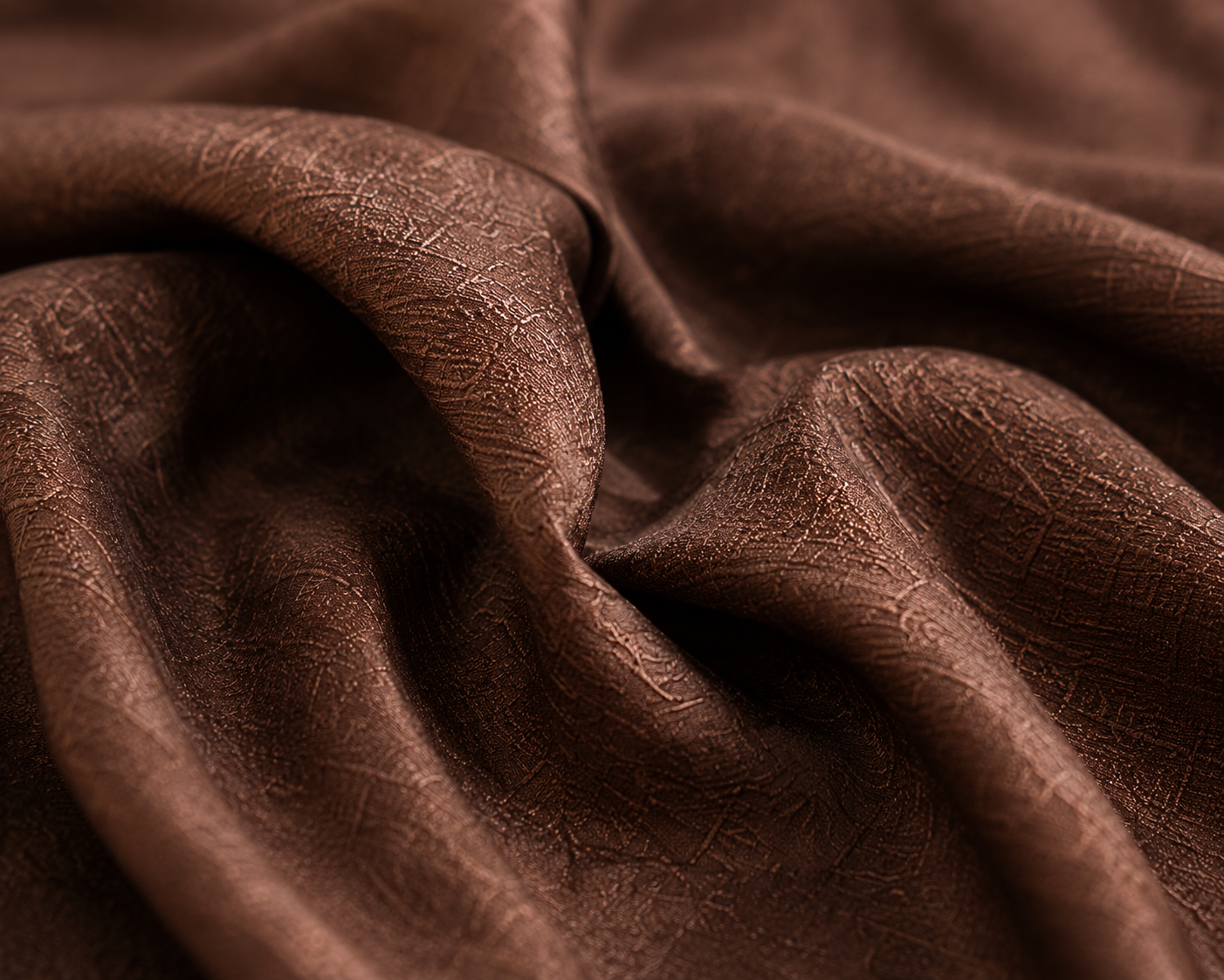 Shimmer Crinkle Silk Scarf – Brown