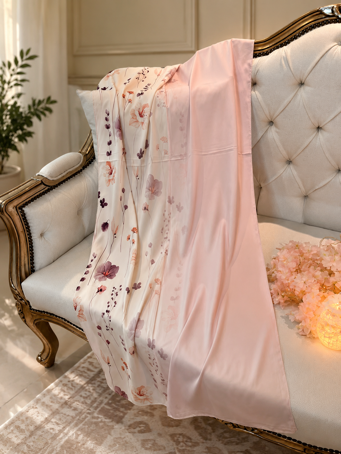 Malai Lawn printed hijab in Light Pink – Ciyaab