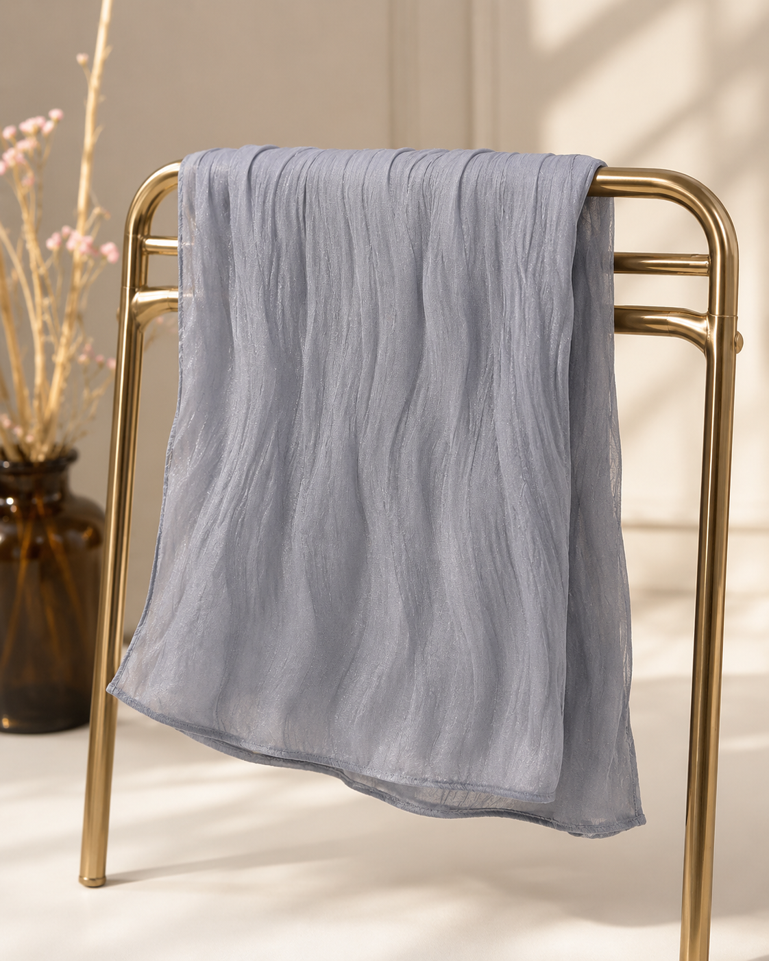 Luxe Silk Scarf - Light Grey