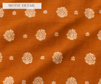 Burnt Orange Cotton Banarsi 3 Piece Unstitched Suit Ciyaab